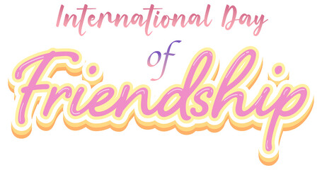 International Day of Friendship Lettering Logo