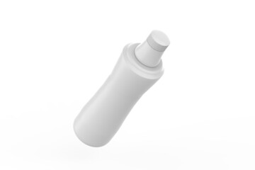 Cosmetics packaging - shampoo or gel bottle. 3d illustration isolated on white background