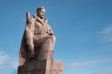 Fototapeta na wymiar View of Monument to the sailors of the Revolution on sunny day. Novorossiysk, Krasnodar Krai, Russia.