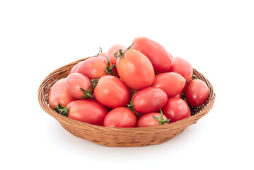 Tomato fruits isolated on white background.