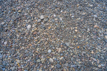 Sea pebbles on the Black Sea coast in Crimea