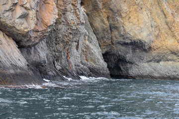 relief of rocks and the black sea