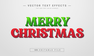 Merry Christmas editable  text effect
