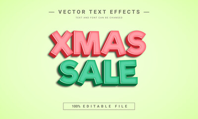 Xmas Sale editable  text effect