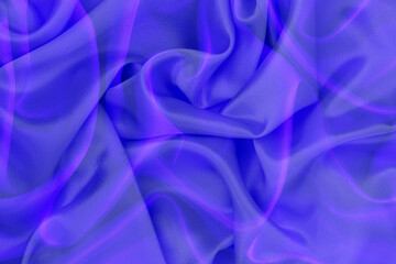 blue silk or satin luxury fabric texture abstract background.