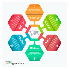 Connected World In a Network With Colorful Infographic Professional Template
