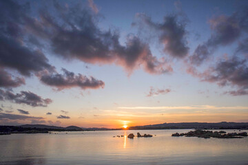 Naklejka premium Caprera, tramonto nell'isola di Garibaldi
