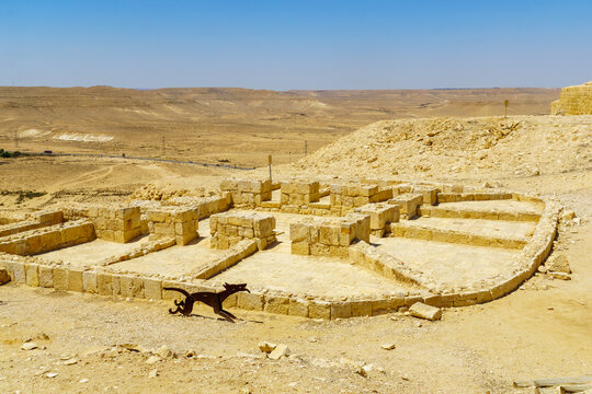 Wine Press in the ancient Nabataean city Avdat, Negev Desert