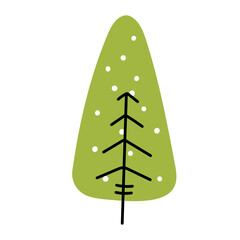 Christmas pine tree illustration svg 