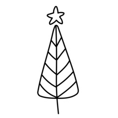 Christmas pine tree outline svg 