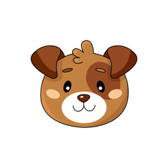 Cute cartoon vector dog isolated clipart. Farm animal illustration design