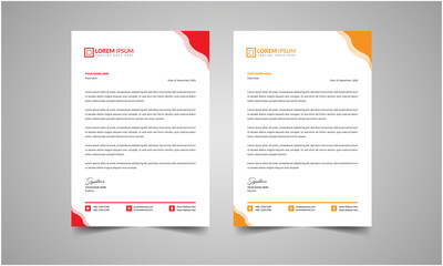 Creative modern business style letterhead design vector template A4 size