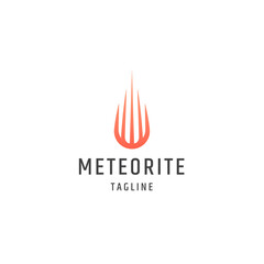 Meteorite logo icon design template flat vector