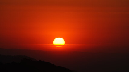 sunset in the mountains
