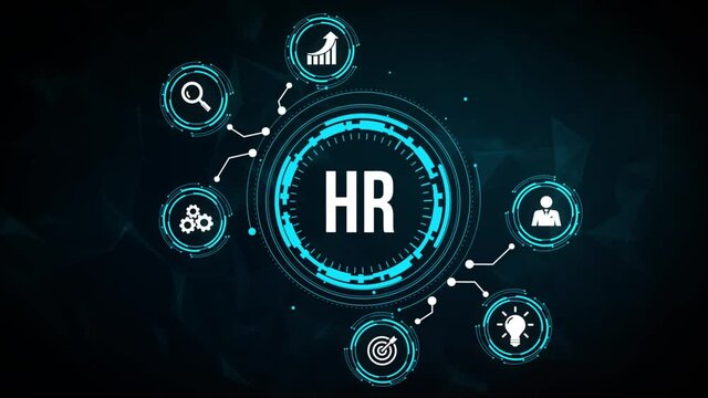 Internet, business, Technology and network concept.Human Resources HR management concept