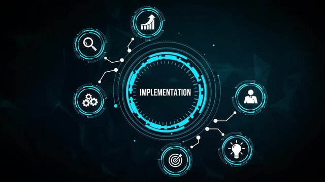 Internet, business, Technology and network concept. IMPLEMENTATION, web technology concept