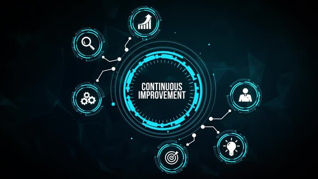 Internet, business, Technology and network concept. Continuous improvement