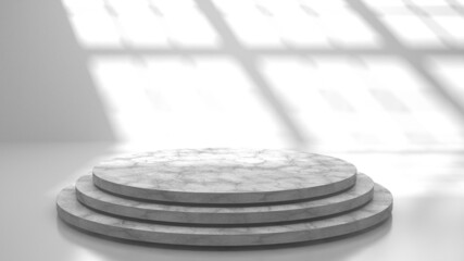 Abstract scene podium mockup. Award ceremony concept