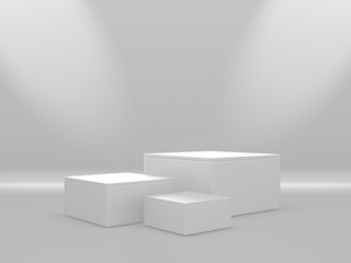 Abstract scene podium mockup. Award ceremony concept