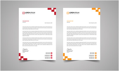 Business style letterhead template for your business, Vector letterhead template design
