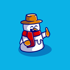 cute snowman illustration