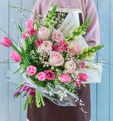 nice bouquet in the hands