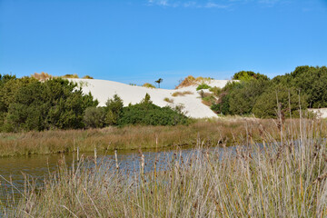 Weiße Dünen am Capo Comino auf Sardinien