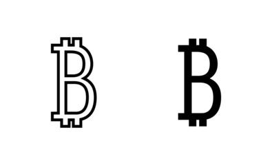 Bitcoin icons set. bitcoin sign and symbol. payment symbol. cryptocurrency logo
