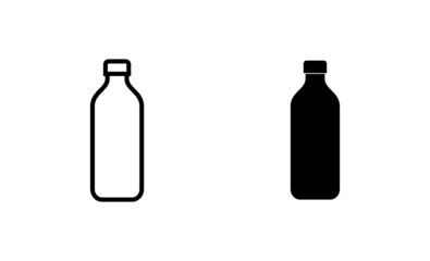 Bottle icons set. bottle sign and symbol