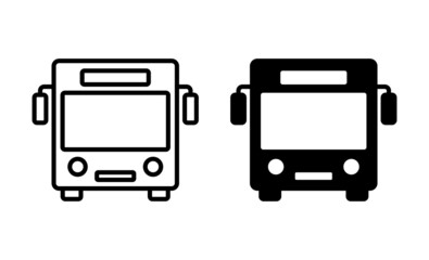 Bus icons set. bus sign and symbol