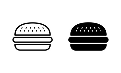 Burger icons set. burger sign and symbol. hamburger