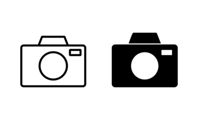 Camera icons set. photo camera sign and symbol. photography icon.