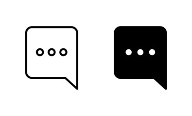 Chat icons set. speech bubble sign and symbol. comment icon. message