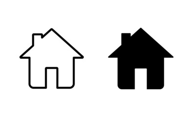 House icons set. Home sign and symbol