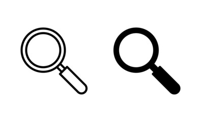 Search icons set. search magnifying glass sign and symbol