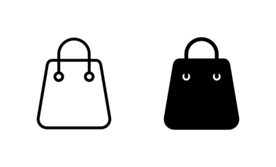 Shopping bag icons set. shopping sign and symbol