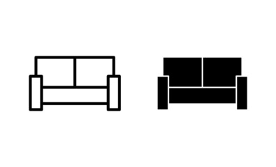 Sofa icons set. sofa sign and symbol. furniture icon