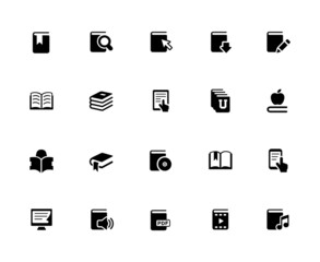 Books Icon Set - 32px Solid