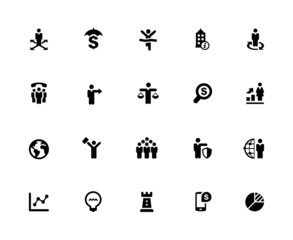 Business Success Icon Set - 32px Solid