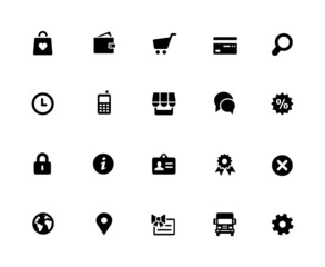 Online Store Icon Set - 32px Solid