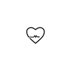 Heart cardiology logo design