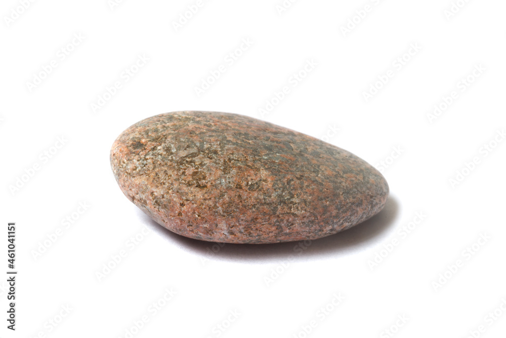 Poster pebble with shadow isolated on white background. sea pebbles