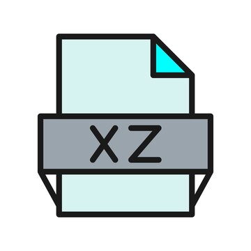 Xz Line Filled Vector Icon Design