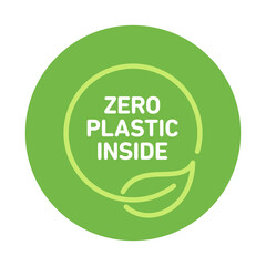 Plastic free vector product logo icon badge illustration design