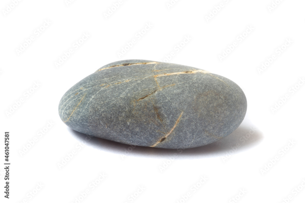 Poster stone isolated on white background. sea pebbles