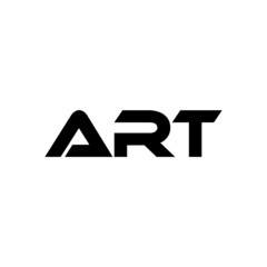 ART letter logo design with white background in illustrator, vector logo modern alphabet font overlap style. calligraphy designs for logo, Poster, Invitation, etc.