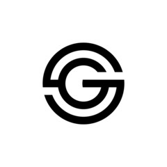Initial letter monogram GG logo