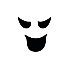 Ghost face icon vector set. Halloween illustration sign collection. Scary Face symbol or logo.

