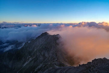 針ノ木岳からのご来光