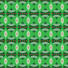 Green baubles - repeat pattern